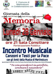 Giornata della Memoria: una serie di iniziative a Martinsicuro