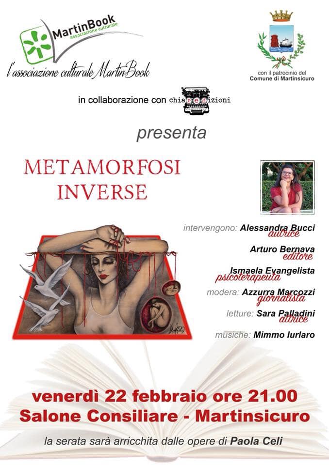 “Metamorfosi inverse” di Alessandra Bucci: presentazione del romanzo