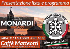 Elezioni Sant'Egidio, presentazione lista CasaPound a sostegno del candidato Monardi