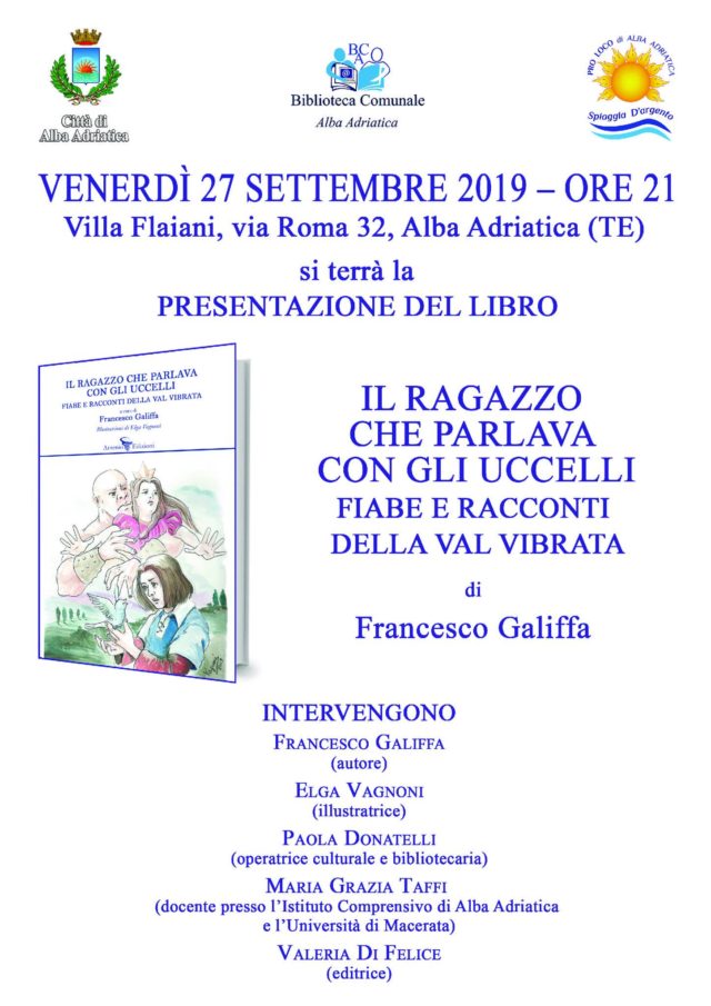 “Il ragazzo che parlava con gli uccelli. Fiabe e racconti della Val Vibrata” curato da Francesco Galiffa