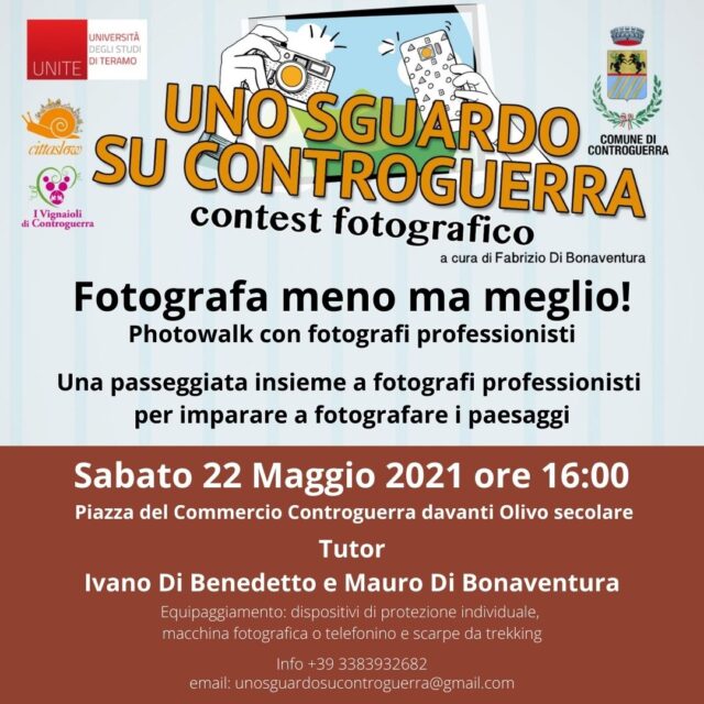 Controguerra, “Fotografa di meno ma meglio – Photowalk con fotografi professionisti"