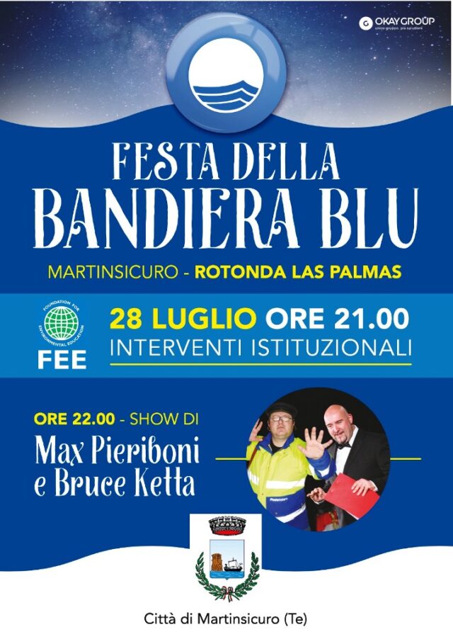 Martinsicuro, festa della Bandiera Blu presso la Rotonda Las Palmas