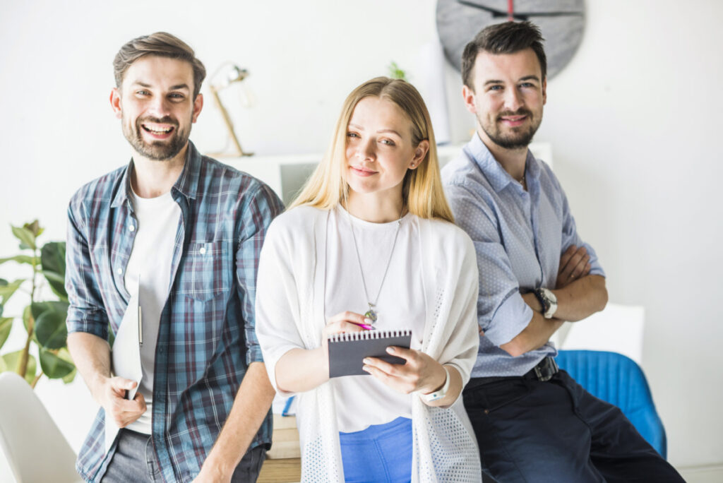 portrait-happy-male-female-businesspeople