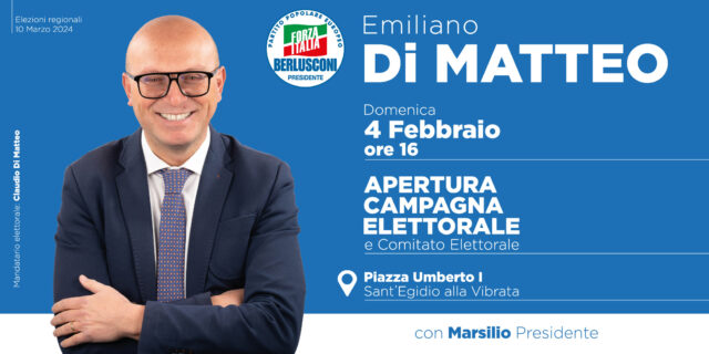 Regionali, Di Matteo apre la campagna elettorale a Sant'Egidio