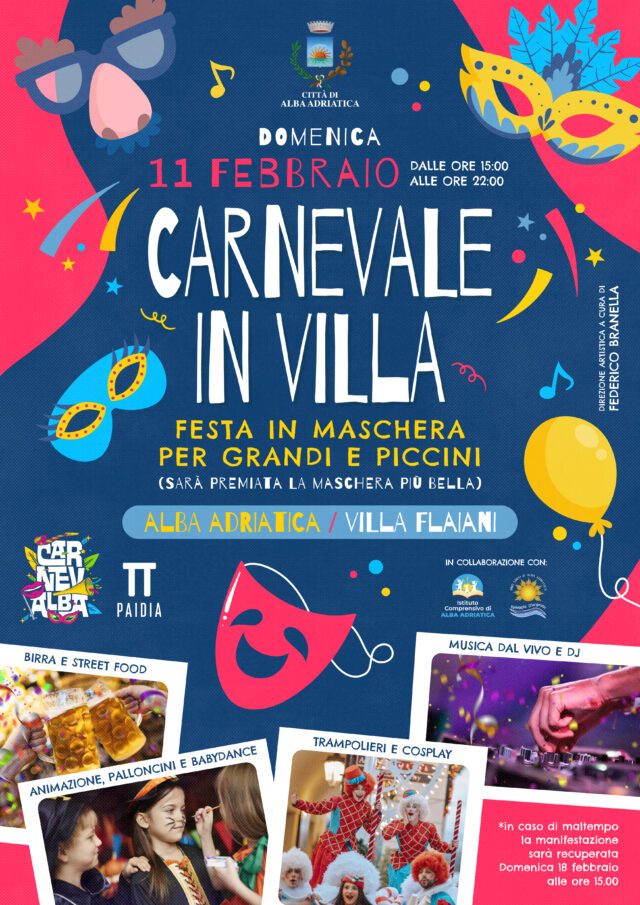 Carnevale in Villa: festa a Villa Flaiani ad Alba Adriatica