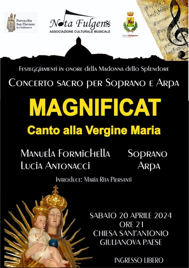 Giulianova, “Nota fulgens” presenta il concerto “Magnificat”