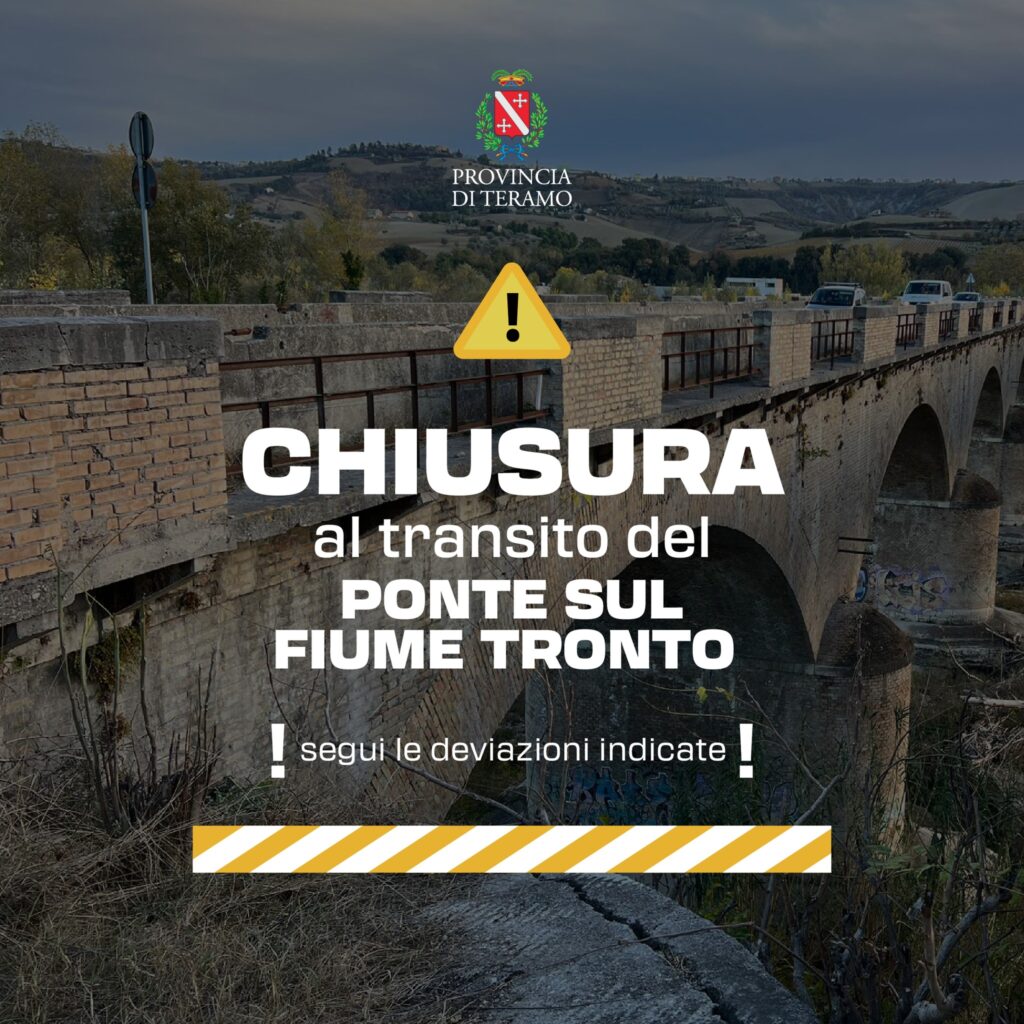 Lavori sul ponte Ancaranese, chiusa la provinciale