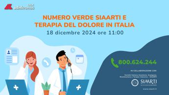 Numero verde Siaarti e terapia del dolore in Italia – Segui il talk il 18 dicembre dalle 11